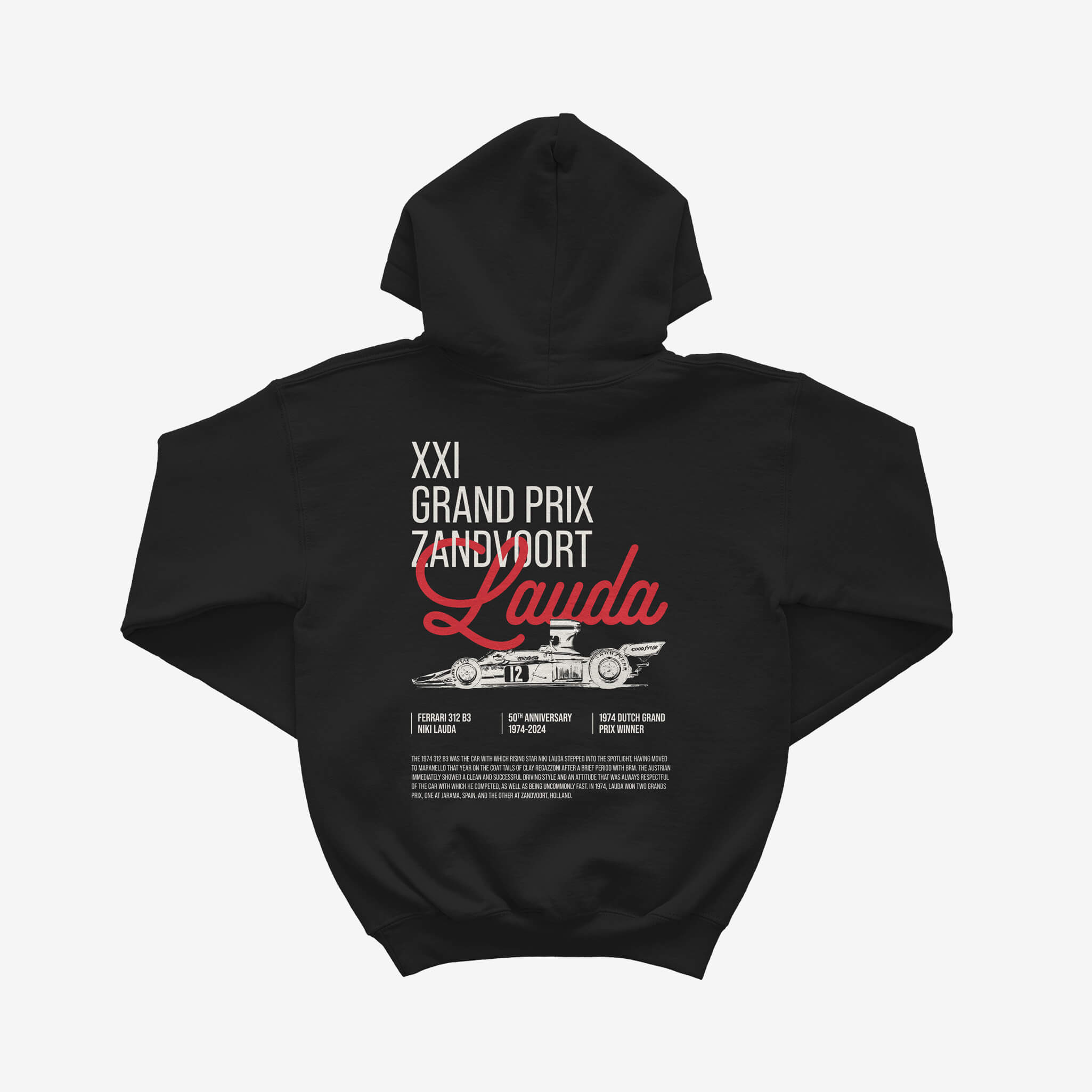 Sweat à capuche Lauda de Zandvoort 2024 – Noir
