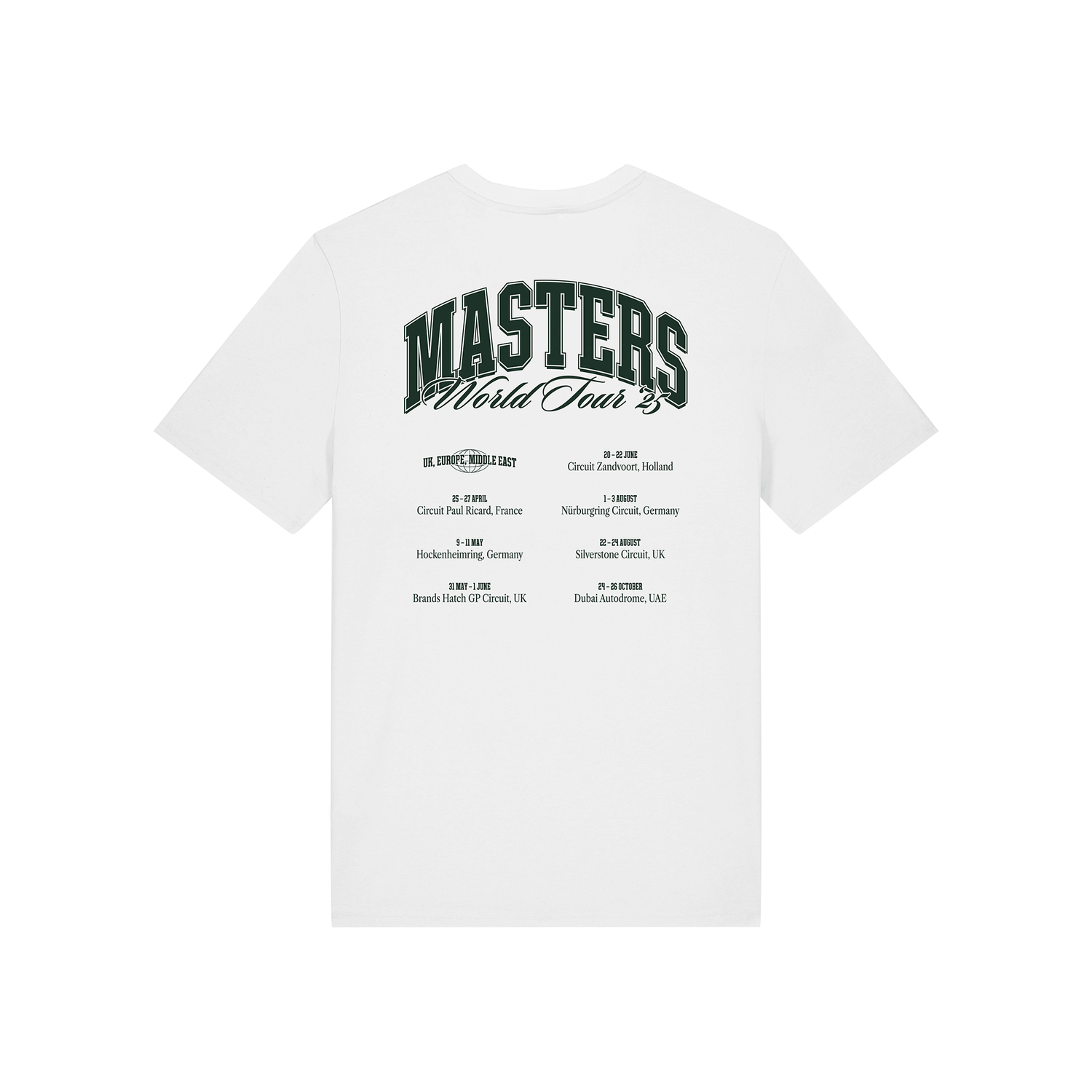 2025 Masters World Tour T-Shirt – White